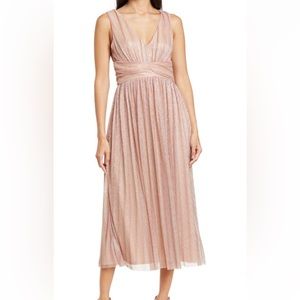 Taylor Dresses Shiny metallic midi dress - Size 2